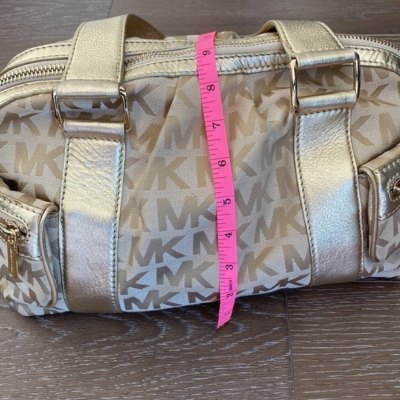 Michael Kors Monogram Handbag | Gold - Picture 4 of 11
